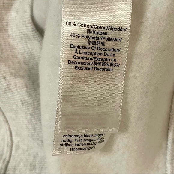 NWT DKNY Sport Women’s Rhinestone Sequin Logo Hoodie Light Gray - Size 2X - Picture 10 of 12